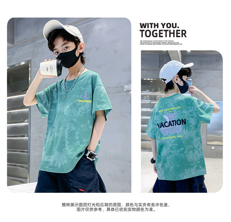 男童短袖t恤夏装2024新款男孩夏季半袖体恤上衣服大童痞帅儿童装详情9