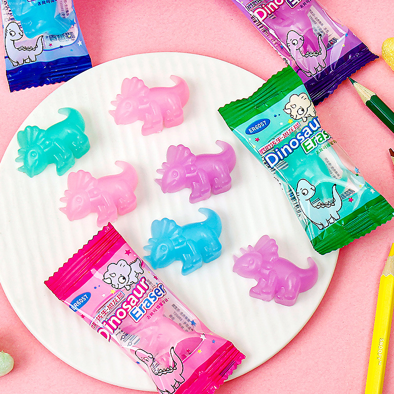 创意恐龙造型橡皮擦小学生像皮擦可爱通动物造型少屑不留痕橡皮檫详情6