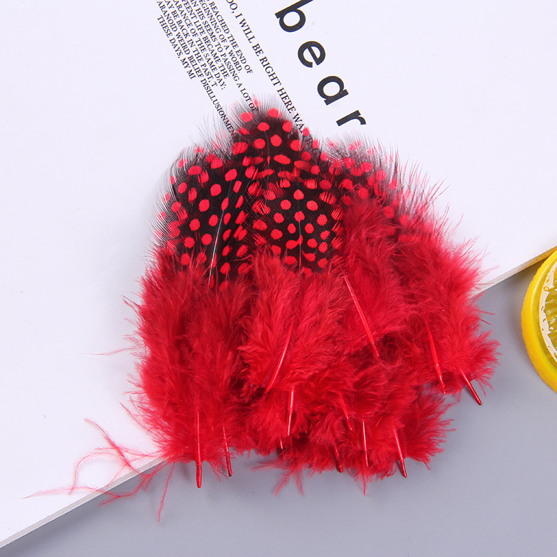 厂家批发珍珠鸡毛彩色羽毛 服装DIY手工工艺品饰品耳环材料野鸡毛详情20