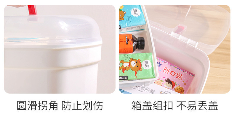 Family wholesale medicine box, large plastic storage medicine box, portable family medicine box, medicine box can be printed with LOGO pic 10