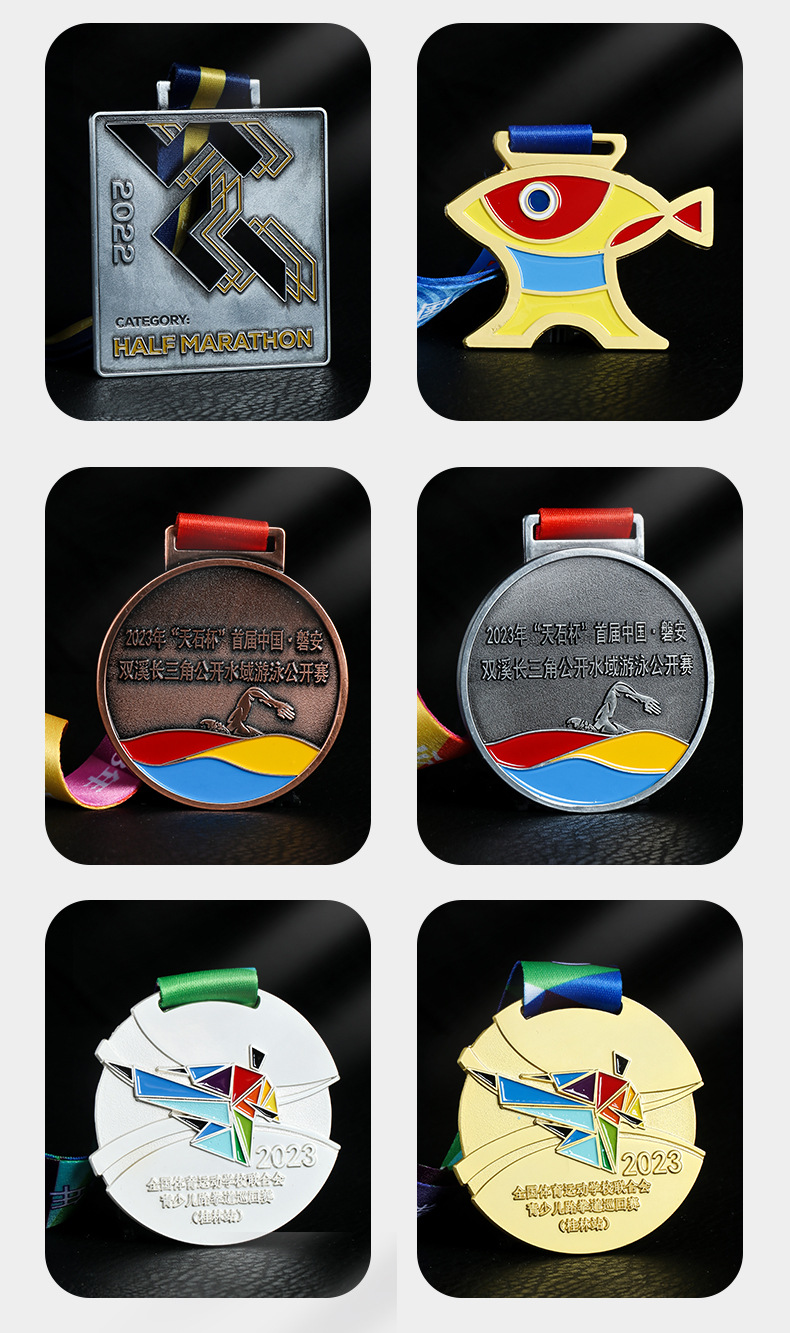 The medal design includes marathon running MEDALS, sports event MEDALS, honor and commemorative metal MEDALS pic 13
