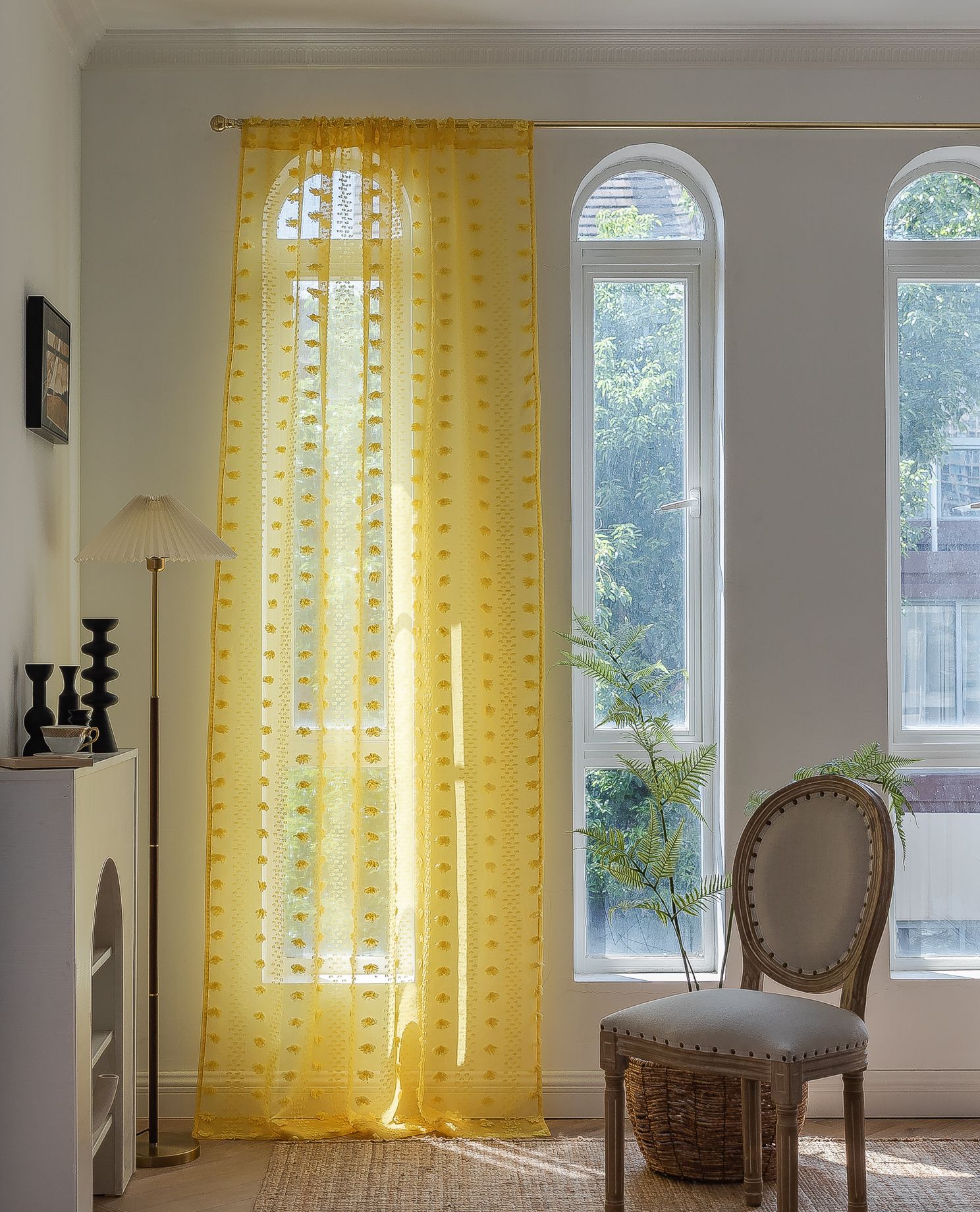 Cross-border best-selling Instagram influencer finished yellow niche light and thin window screen for living rooms and bedrooms. Manufacturer pic 51