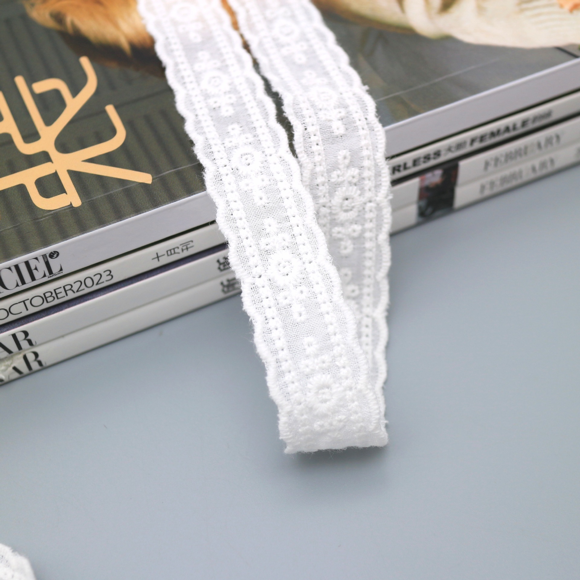 棉布条码 厂家现货2cm刺绣花边 童装裙摆衣帽辅料服装制衣材料详情4