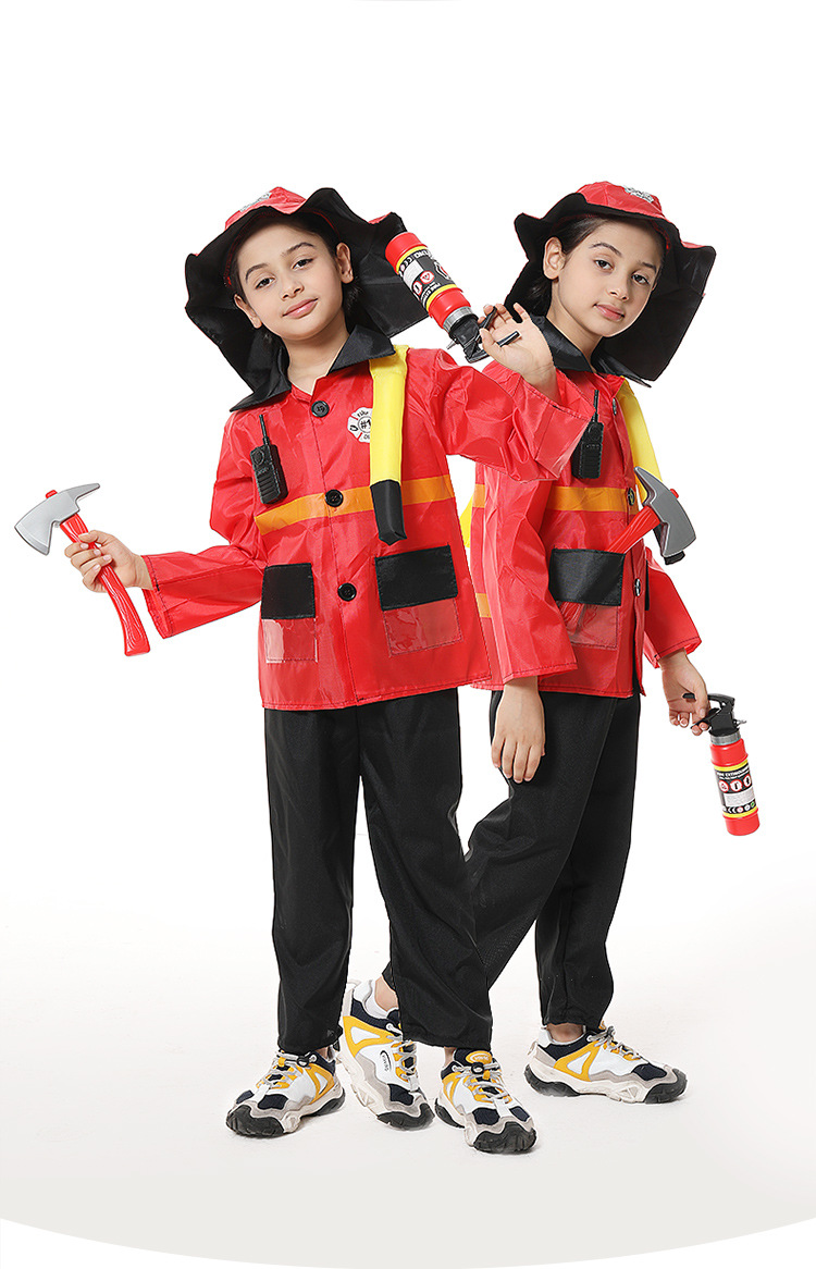 万圣节儿童节服装消防员警察小木工飞行员医生律师儿童角色扮演服详情12