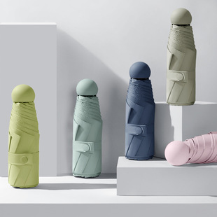 50% off capsule umbrella, sun protection umbrella, black rubber sun umbrella, gift advertisement umbrella, printed LOGO, 60% off umbrella pic 7