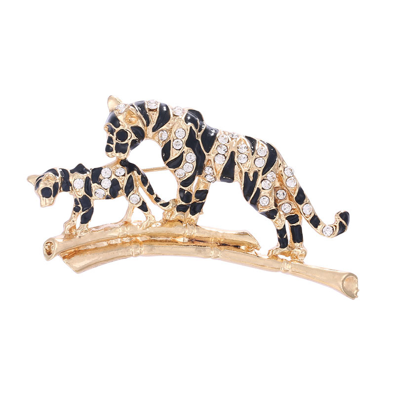 欧美时尚复古老虎胸针生肖虎年纪念镶钻合金别针男女通用装饰胸花详情27