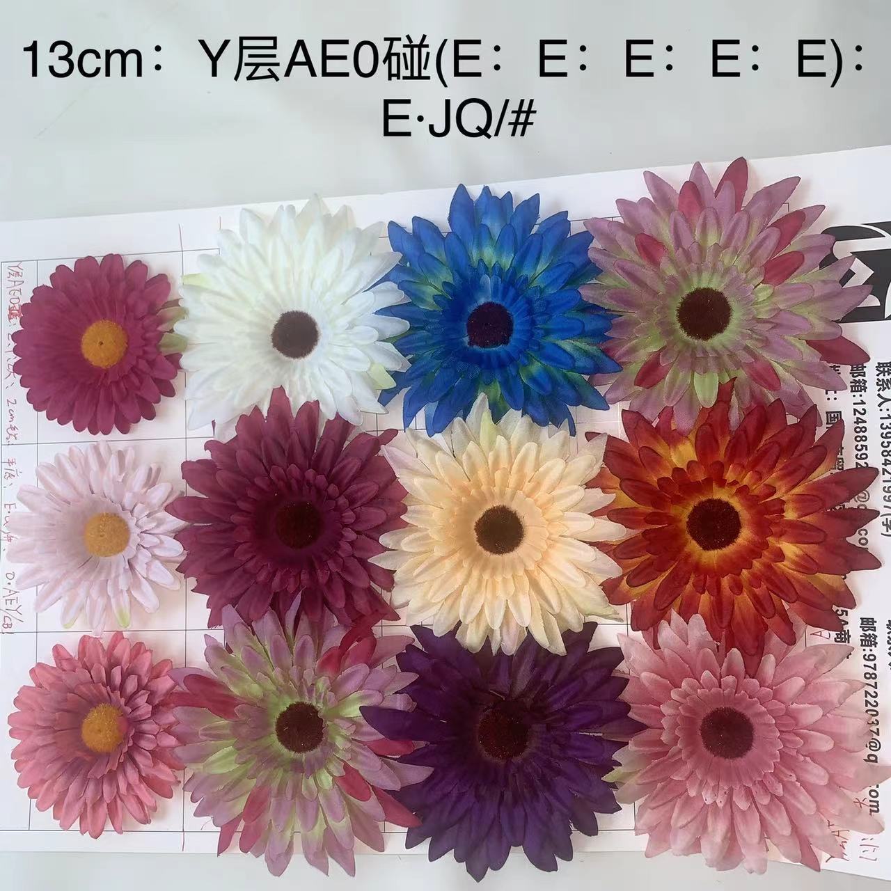 A comprehensive collection of artificial chrysanthemum flowers, peonies, cherry blossoms, tea roses, cheap and beautiful flower heads, carnations, artificial flower heads, and flower matching wholesale pic 20