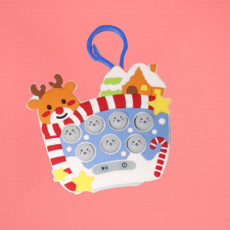 圣诞打地鼠万圣节掌上游戏机儿童速推机解压益智玩具钥匙扣挂件槐兴4455详情19