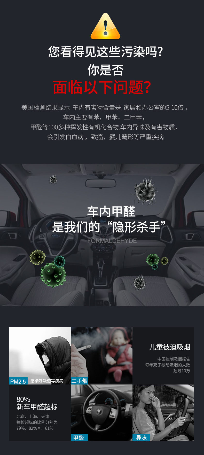 The new Raindrop Space Humidifier and cleaner is a car and household silent odor-removing usb humidifier pic 5