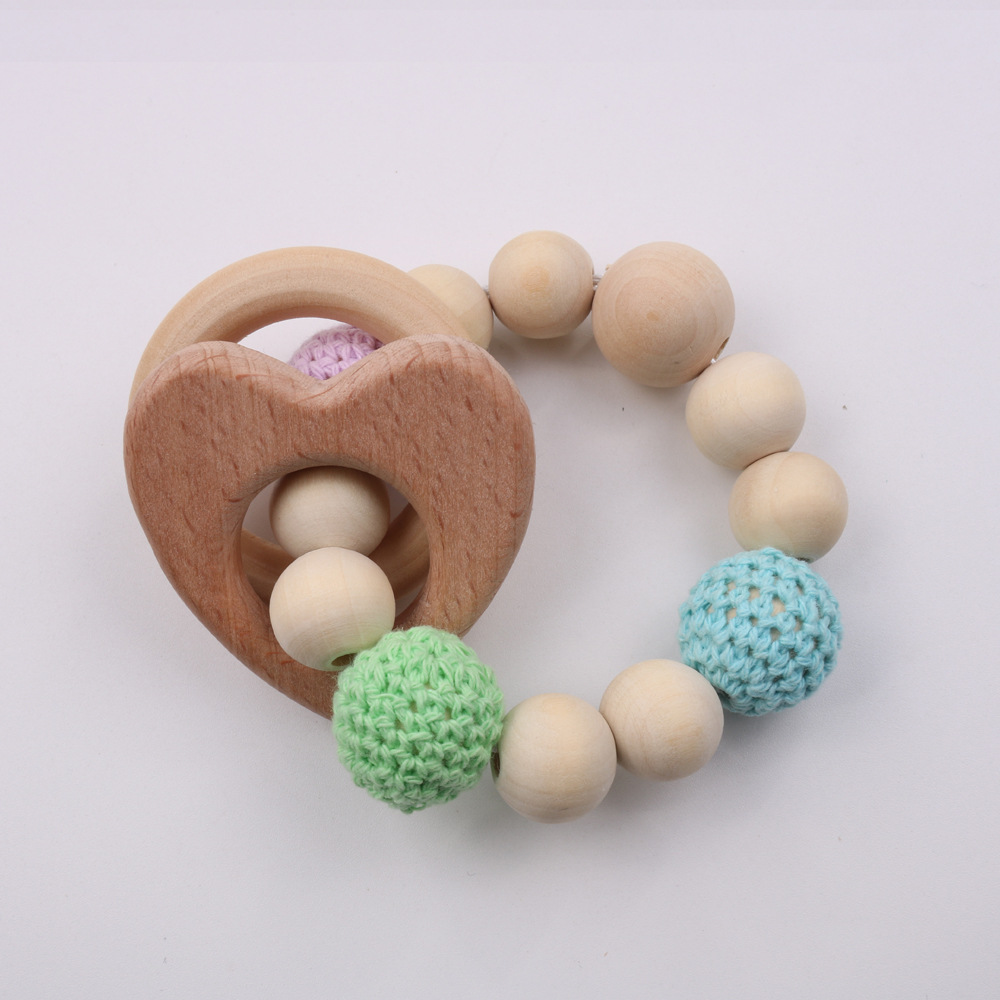 Comercio exterior bebé molar zelkova animal pulsera DIY juguetes para bebés registro natural cuentas pulsera gancho bola pulsera pic 14