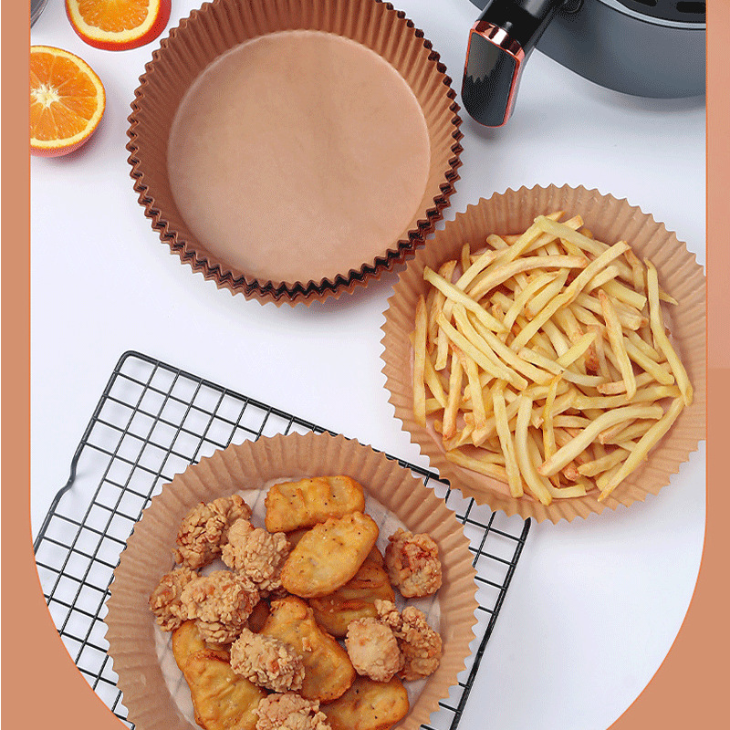 家用空气炸锅专用纸圆形硅油纸盘食品级不粘锅吸油纸垫纸厂家直销详情9
