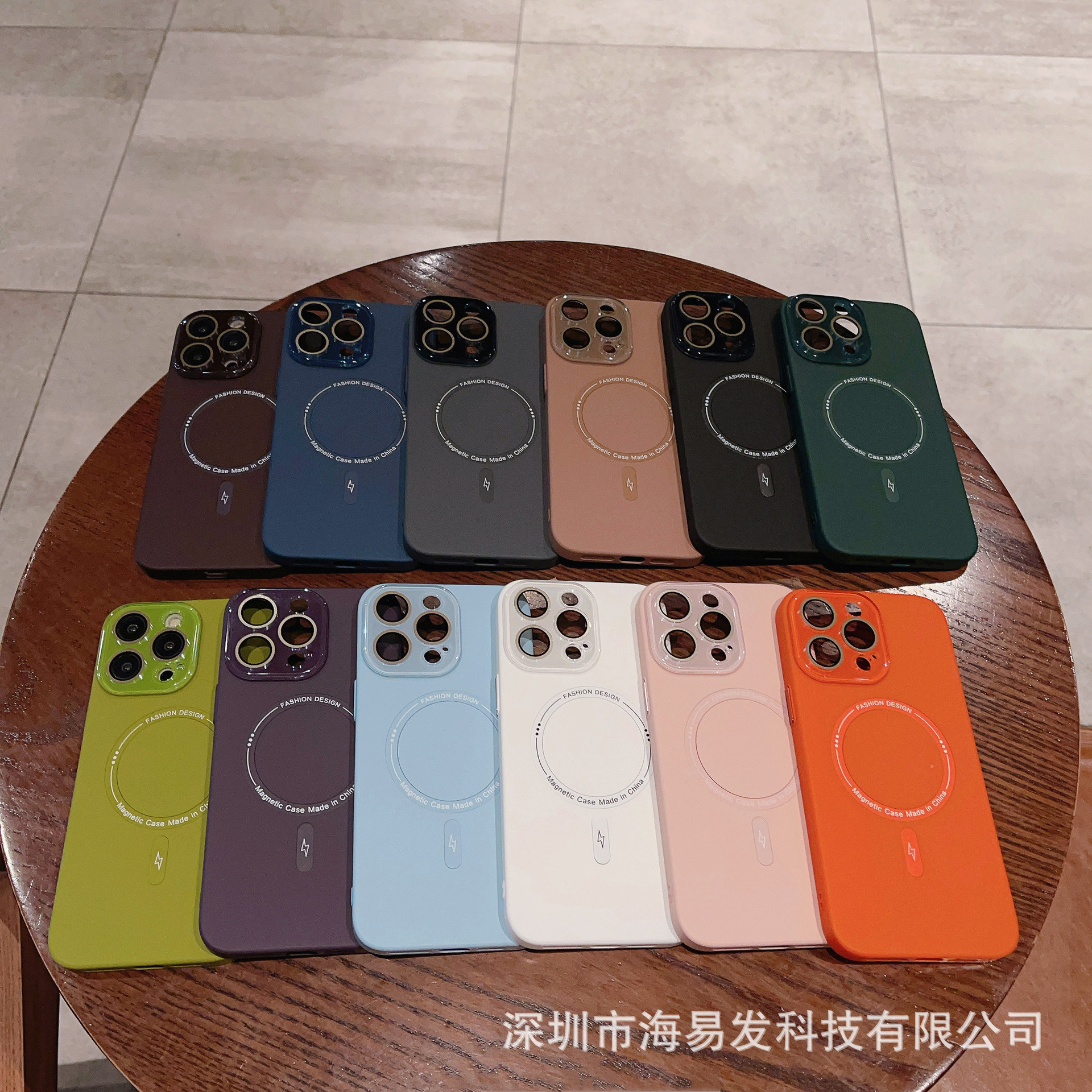 Crystal lens protection is suitable for Apple 15Promax phone case with lychee pattern, PC hard case, iPhone14 lens film scratch-resistant pic 6