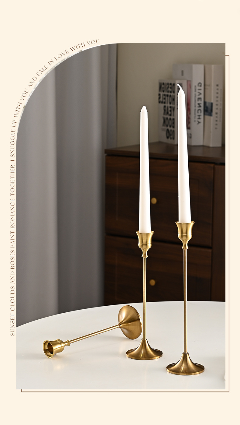 Light luxury style metal candlestick, candlelight dinner, single-head design, creative and romantic date. Direct supply from the manufacturer pic 4