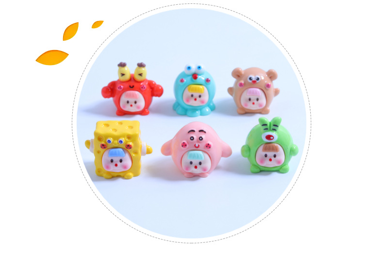 立体海洋妹diy奶油胶打孔自制手机壳水杯贴发夹蝴蝶结树脂配件详情3