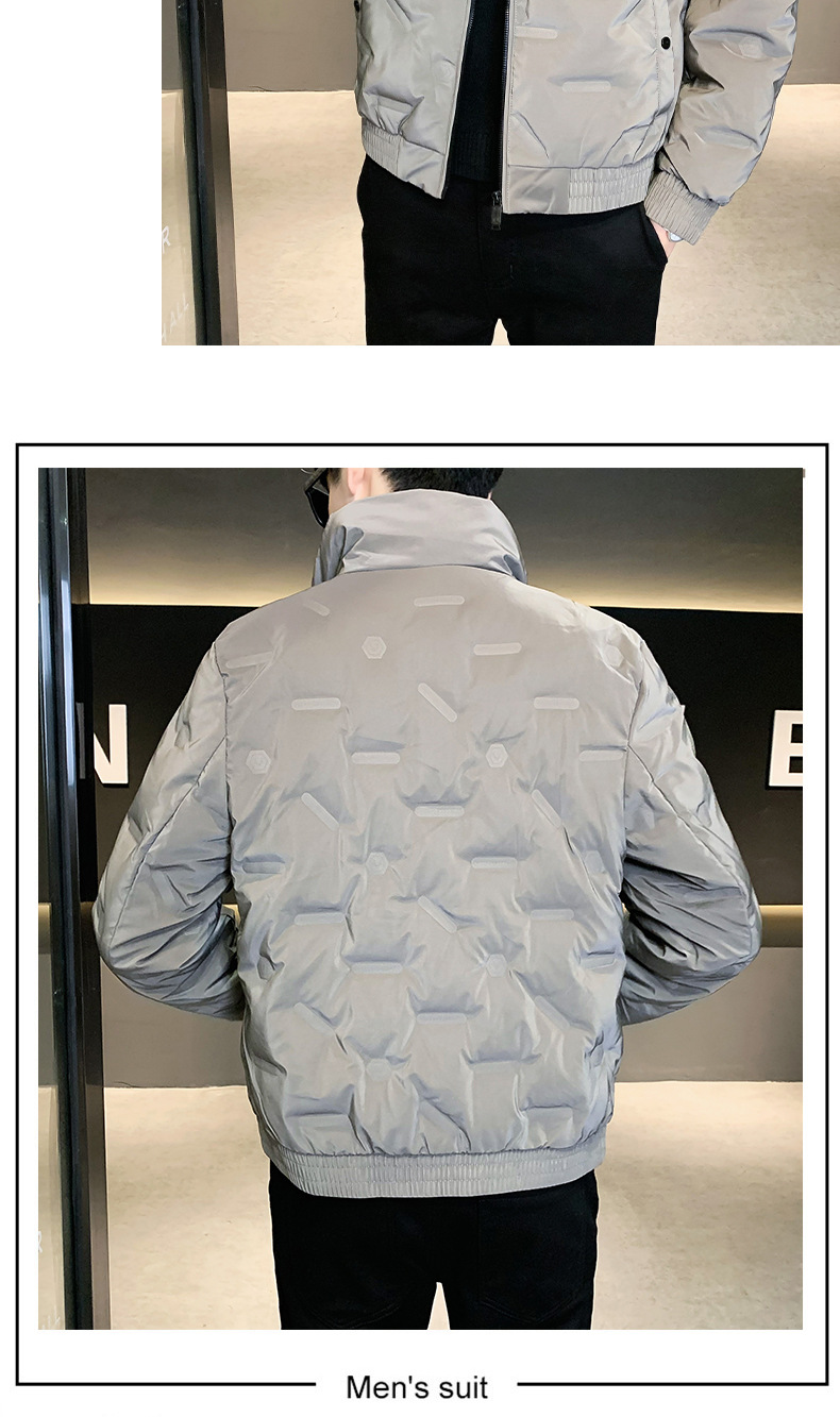 品质男士冬款羽绒服加绒加厚保暖亮面免洗韩版修身百搭羽绒服男详情14
