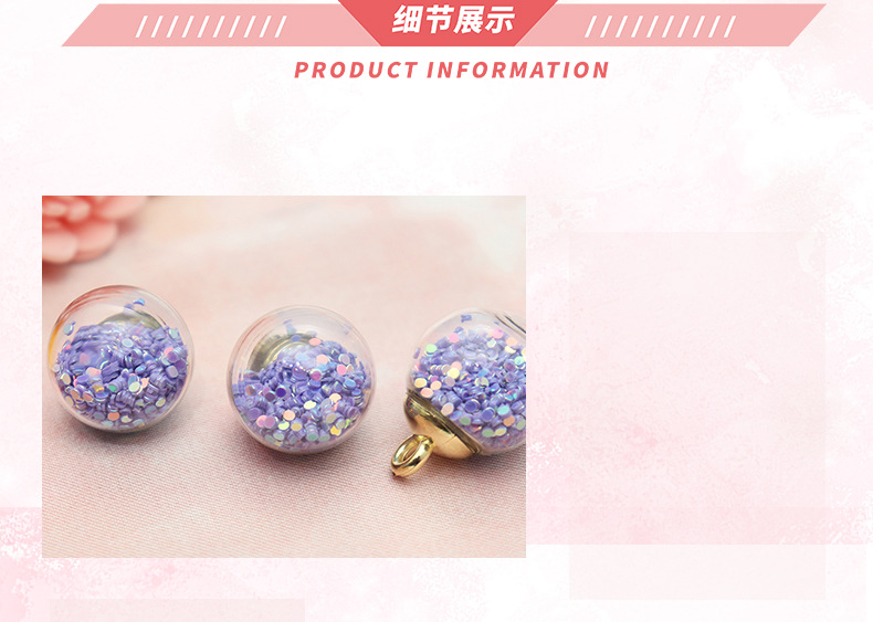 Ins-style sweet polka dot glass ball pendant, hair band, wristband DIY accessory manufacturer pic 3