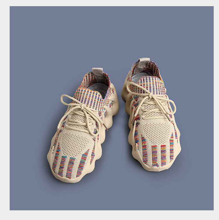 飞织椰子鞋女夏季薄款老爹透气八爪鱼火山袜子鞋休闲跑步运动女鞋详情20