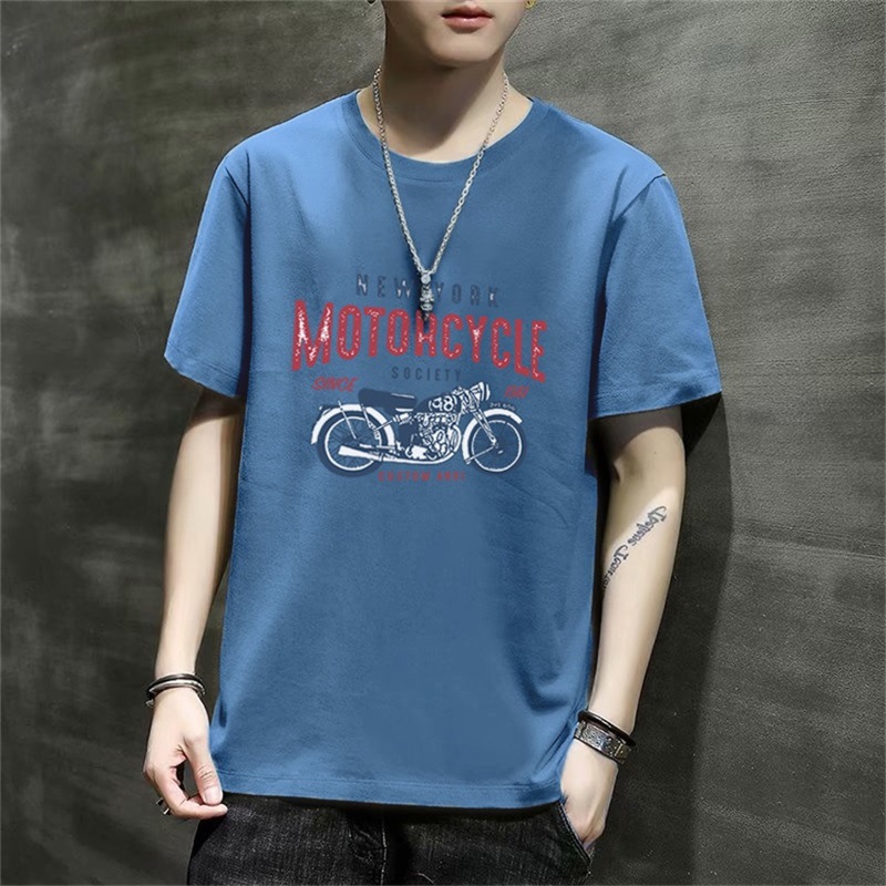 夏季男士短袖t恤圆领丅恤夏装潮牌体桖潮流打底衫修身上衣服半袖详情21