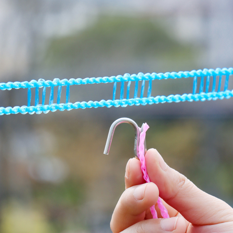 Anti-slip and windproof clothesline, fence-type clothesline, quilt-drying rope, 5-meter clothesline, outdoor travel clothesline for hanging and cooling clothes pic 2