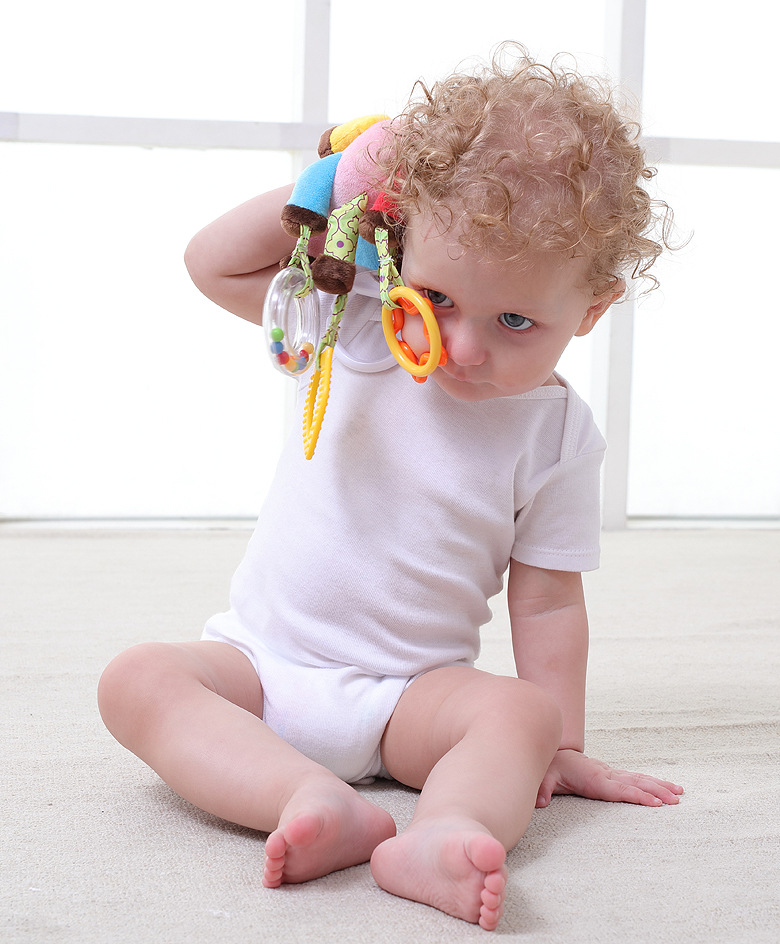 JJOVCE Baby Intelligence Soothing Doll, multi-functional animal bed bell, bed hanger, stroller hanger, baby cloth toy doll pic 14