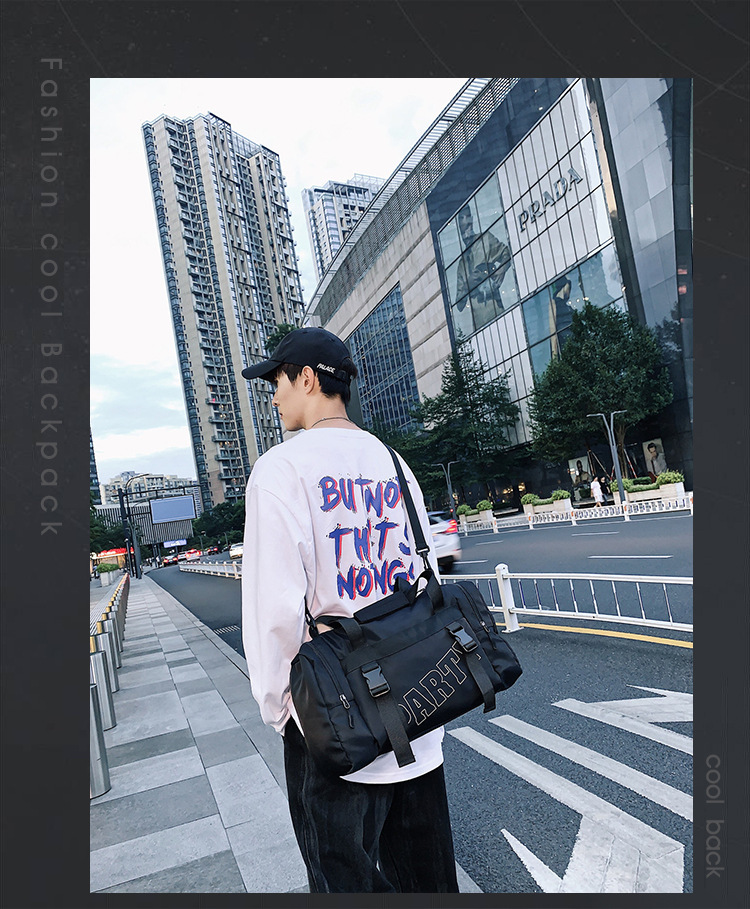 手提短途旅行包女潮牌时尚休闲斜挎包干湿分离运动大容量健身包男详情2