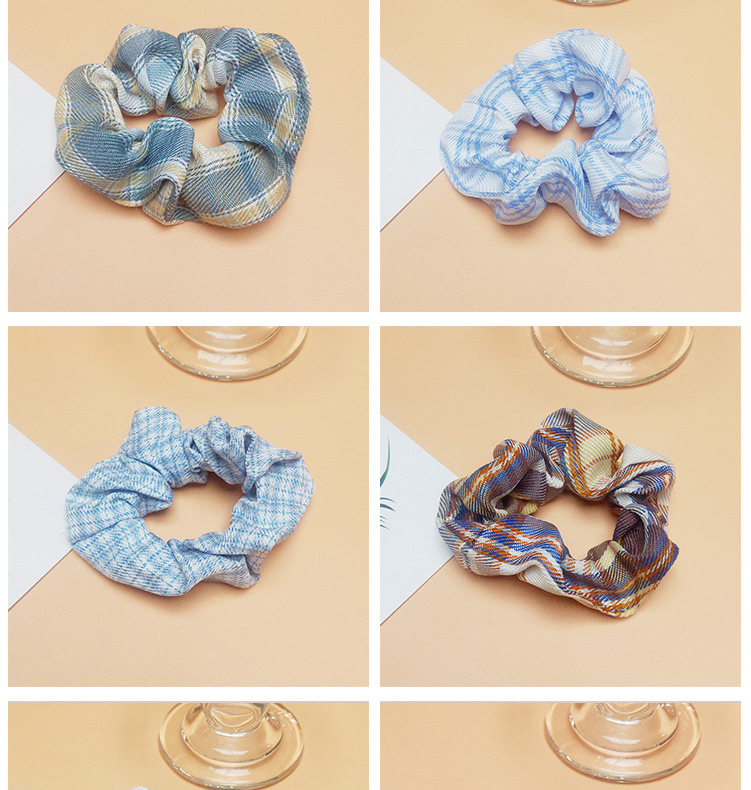 Wholesale of Japanese and Korean hair ties, large intestine hair bands, JK checkered retro leather band hair ties, Korean simple hair accessories, and pig large intestine accessories pic 14