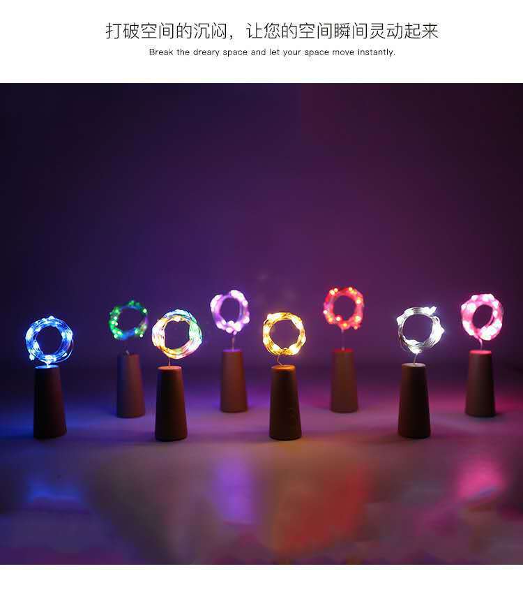New solar bottle stopper light string with 10 or 20 lights, waterproof Christmas led copper wire light, wine bottle stopper decorative light string pic 9