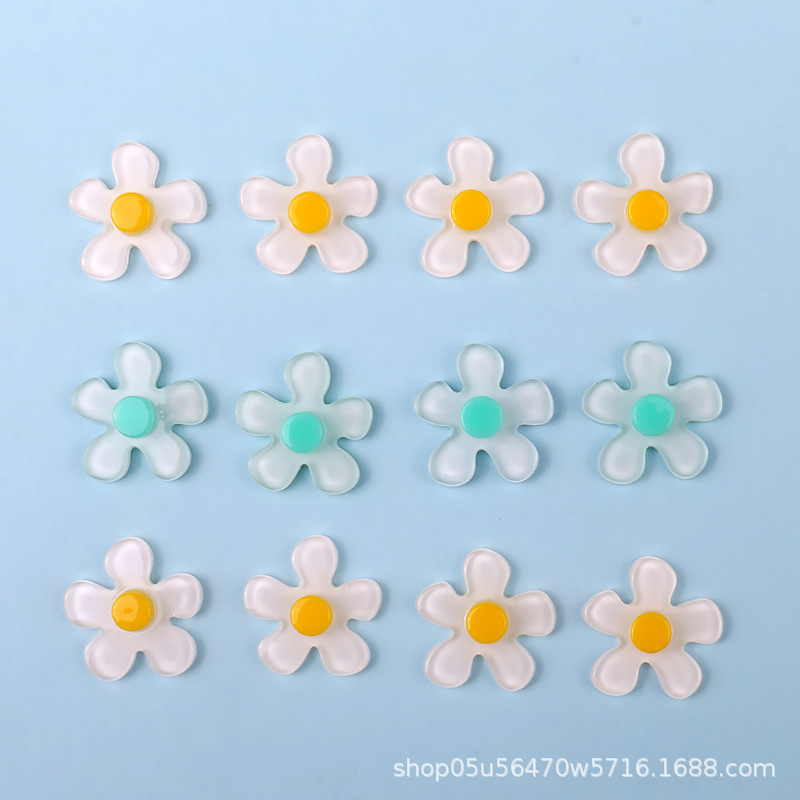 Wholesale of new jelly flower acrylic piece earrings, stud earrings, phone case materials, DIY jewelry and small accessories pic 6