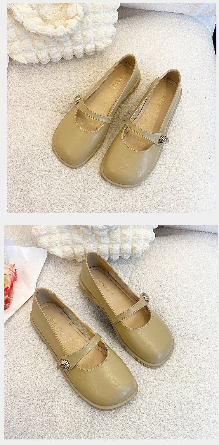 浅口低跟软面小皮鞋女2022年夏季新款学院风休闲舒适女式单鞋批发详情13