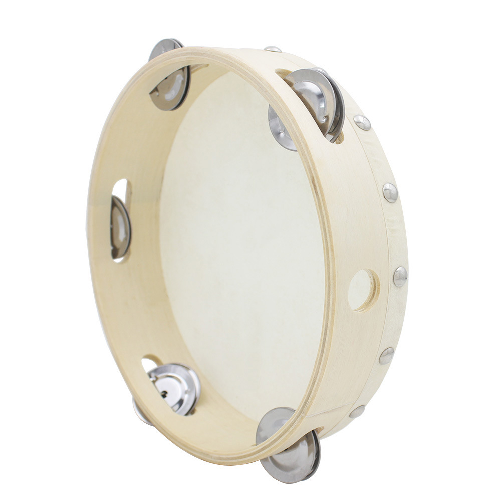 批发8寸手摇铃鼓奥尔夫打击乐器木质铃鼓儿童舞蹈教具手拍鼓乐器详情7