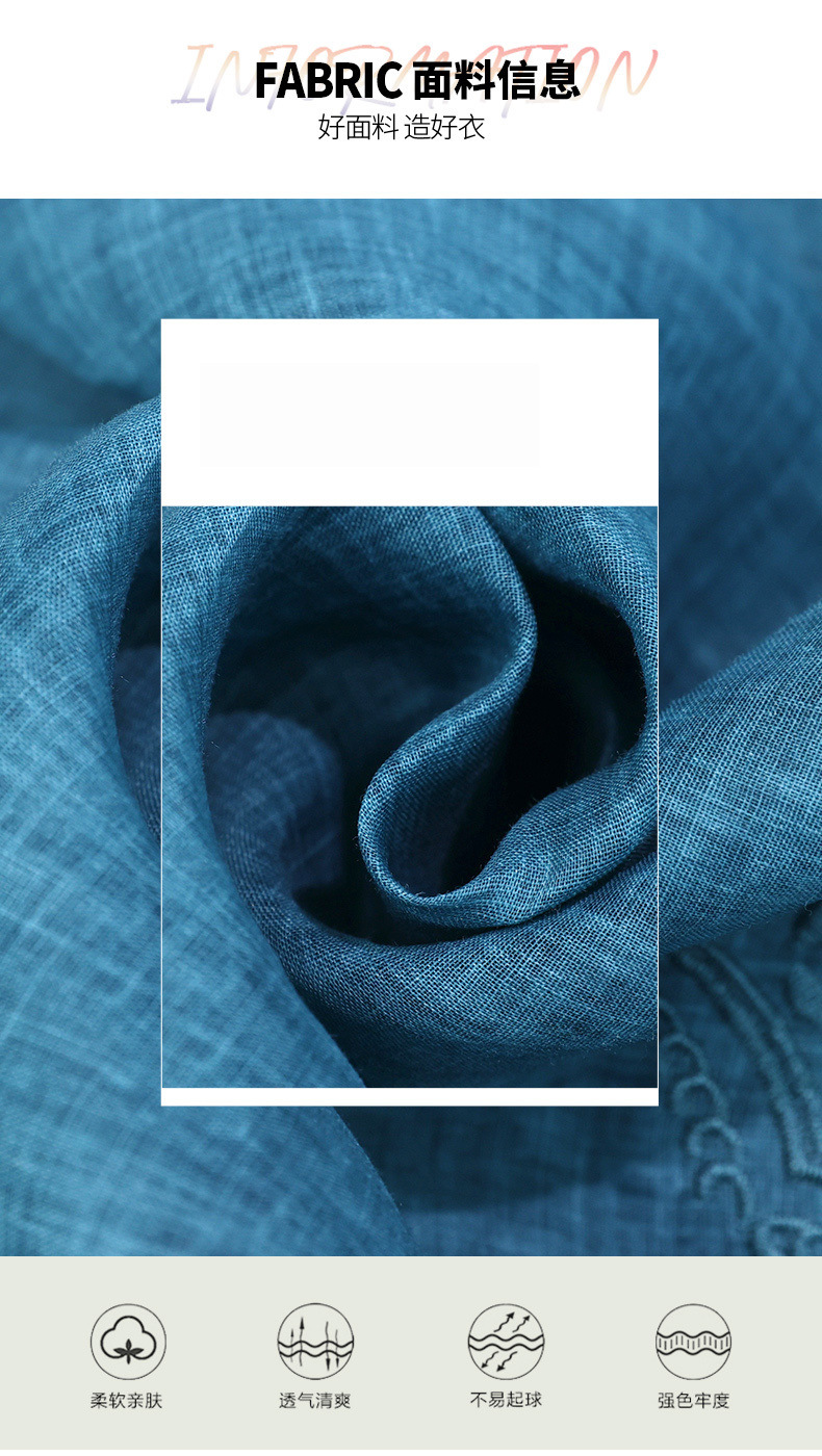 棉麻上衣女士短袖妈妈苎麻小衫夏季t恤2022新款休闲宽松亚麻衬衫详情6