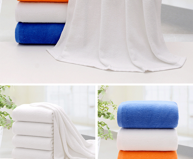 Wholesale pure cotton towels, 21 pieces, hotel bath towels, hotel bath white towels, embroidered logo, custom-made foreign trade towels pic 19