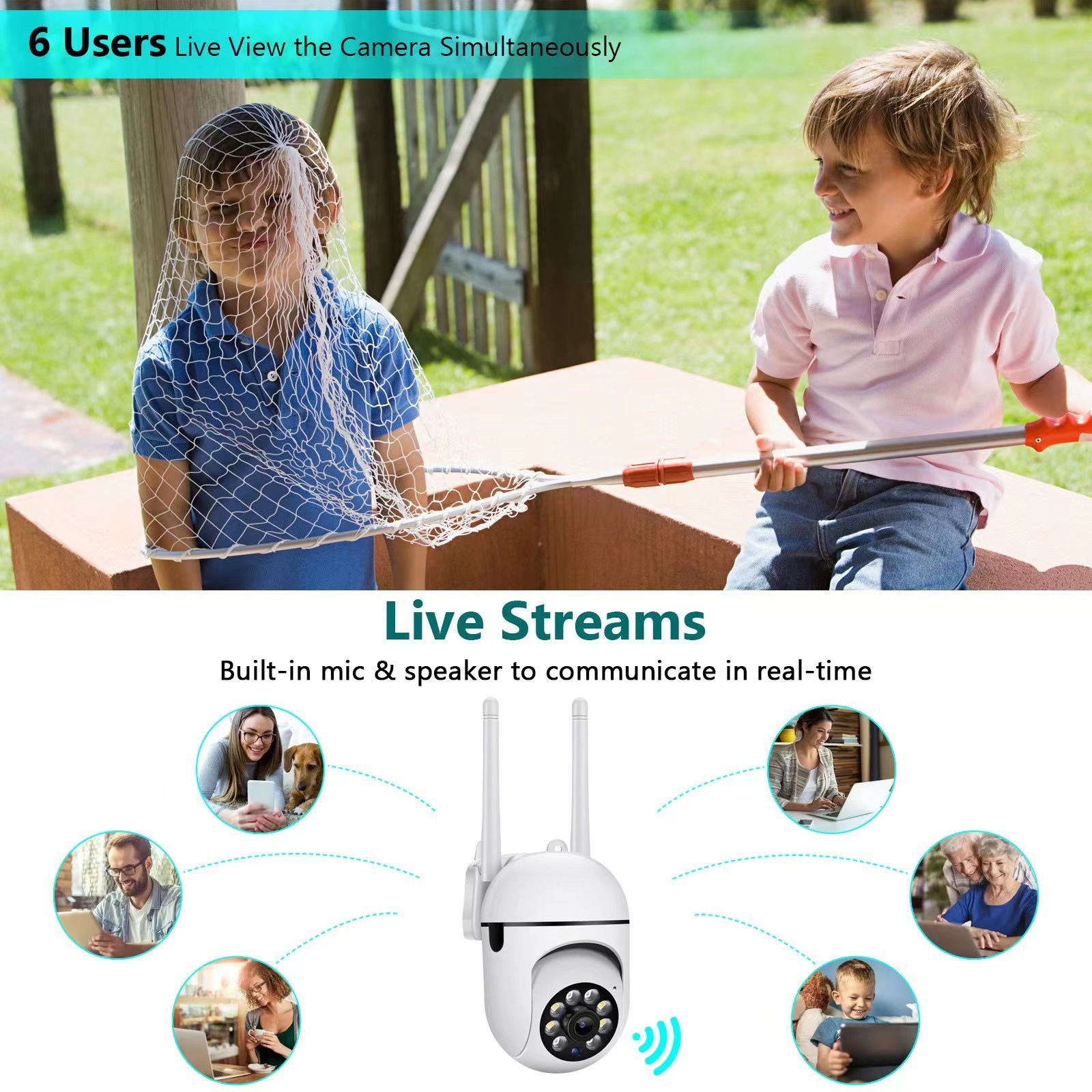 wifi plug surveillance camera, indoor no-hole-punching, indoor travel full-color night vision wireless socket camera pic 11