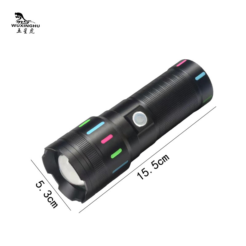 Outdoor high-intensity white laser aluminum alloy flashlight with output digital display TYPE-C rechargeable small steel cannon flashlight pic 2