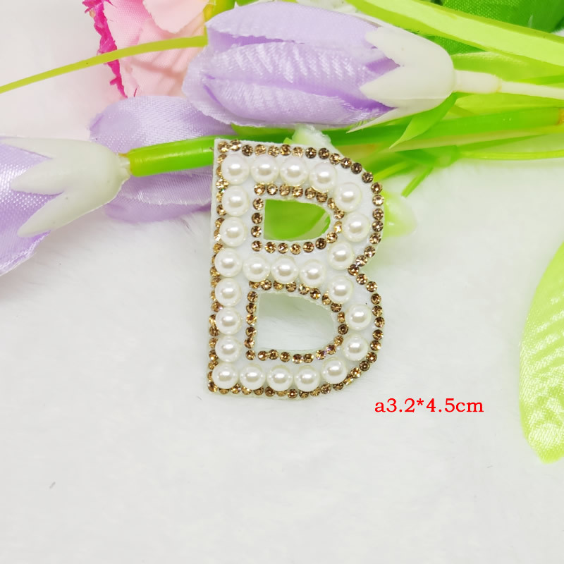Cross-border hot diamond English pearl letter fabric pasted clothing accessories with adhesive backing 5mm pearl decoration factory DIY nail pearl wholesale pic 33