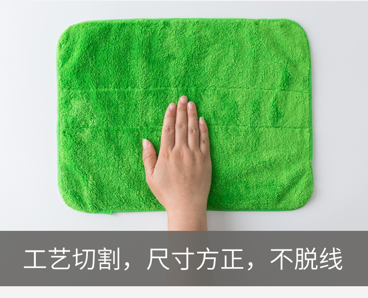 Factory direct sales of double-layer thickened coral fleece floor cleaning cloths, scouring pads, water-absorbing kitchen cleaning cloths, and dishwashing cloths pic 26