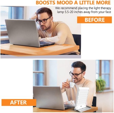 New sad light therapy lamp, smart timing alarm clock, 3-color temperature adjustment, factory direct sales, emotional therapy lamp pic 3