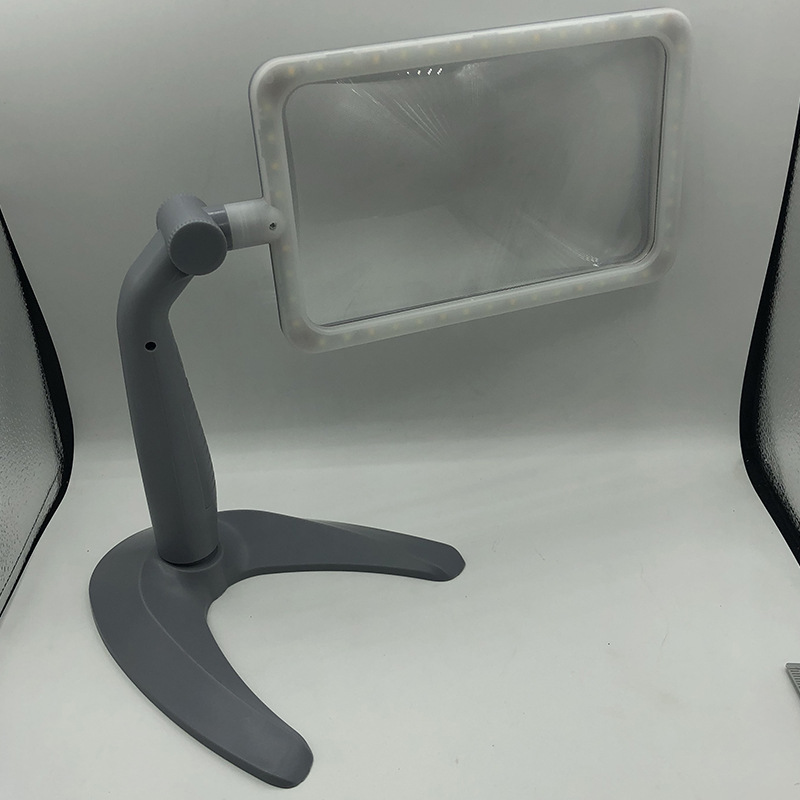 New desktop handheld 48-light three-level adjustable white warm light USB plug-in reading magnifying glass for the elderly to read newspapers pic 7