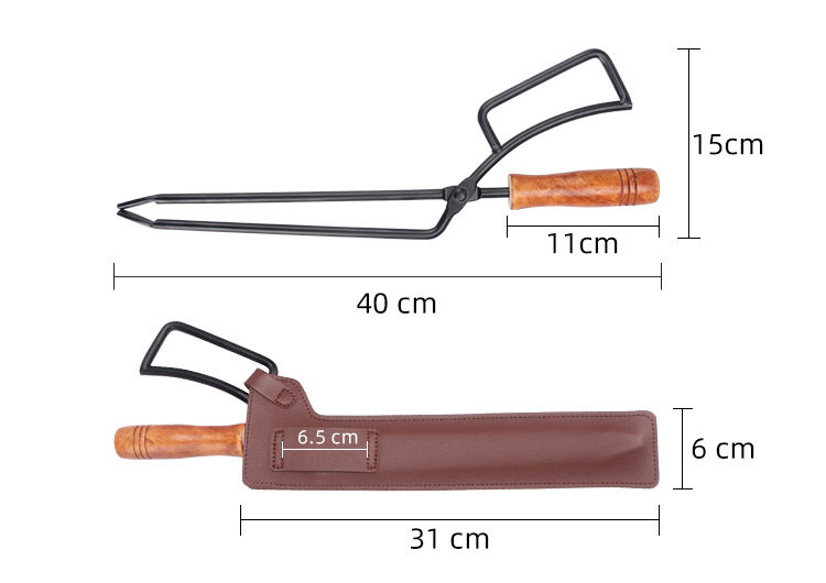 烧烤碳夹子BBQ防烫烧烤夹子木炭夹跨境热采鸭嘴火钳夹套详情26