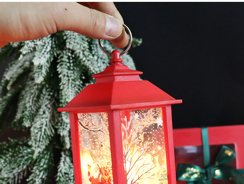 Christmas decoration simulation flame small oil lamp, hand-held wind lamp, creative Christmas gift, shopping mall window display table ornaments pic 10