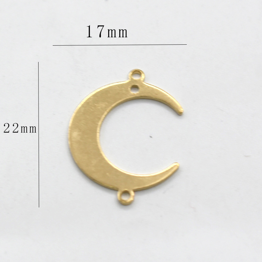 New best-selling bracelets, ear clips, pendants, necklaces, diy copper jewelry accessories, European and American style with halter holes, moon pic 12