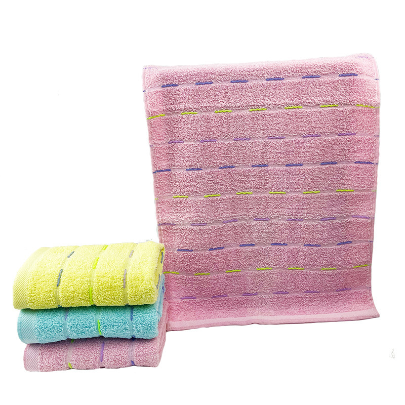 Wholesale of plain-colored adult household towels that absorb water and do not shed hair. Customized embroidered logos are supported pic 21