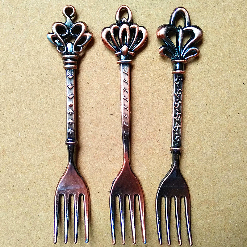 Retro European court tableware 6-piece set: fruit fork, cake fork, pomegranate flower, coffee spoon, small spoon, gold and silver, bronze, dessert spoon, dessert fork, coffee mixing spoon, tableware, ice cream spoon, fork spoon pic 31