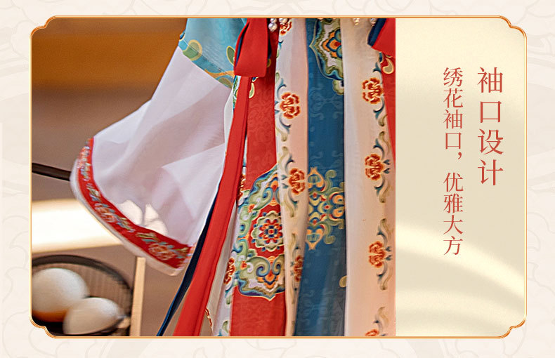 国潮汉服女童夏季新款原创唐装刺绣襦裙女孩幼儿园演出超仙连衣裙批发详情8