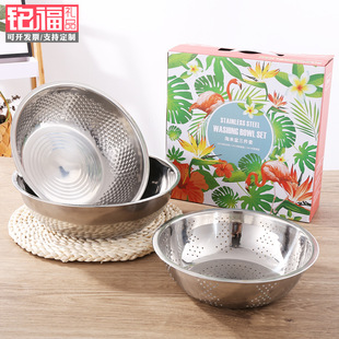 【厂货通】加厚304不锈钢盆子汤盆家用打蛋盆食堂汤碗饭碗礼品盆详情6