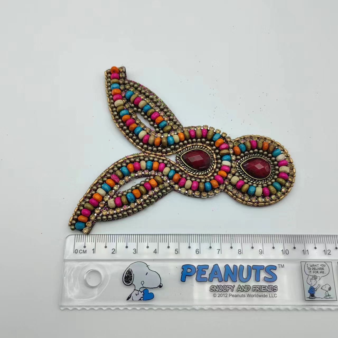 厂家直销混彩色木珠爪钻链围边鞋配件复古民族风鞋头手工配饰批发详情6