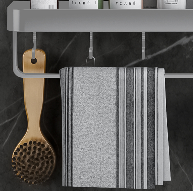 Non-drilling bathroom storage rack, wall-mounted bathroom rack, toilet and washroom wall, bathroom washbasin storage rack pic 11