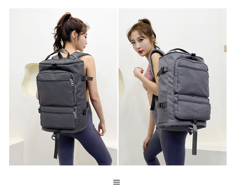 网红旅行包爆款行李包大容量手提干湿分离军训露营双肩包厂家批发详情28