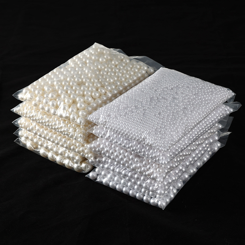 ABS imitation pearl loose beads diy accessories decoration fake pearl double-hole round beads 3-40mm wedding pearl wholesale pic 6