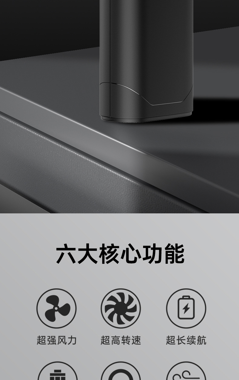 几寻 新款X5暴力户外手持迷你大风力高速涡轮风扇工业排风通风器野营便携吹风机详情2